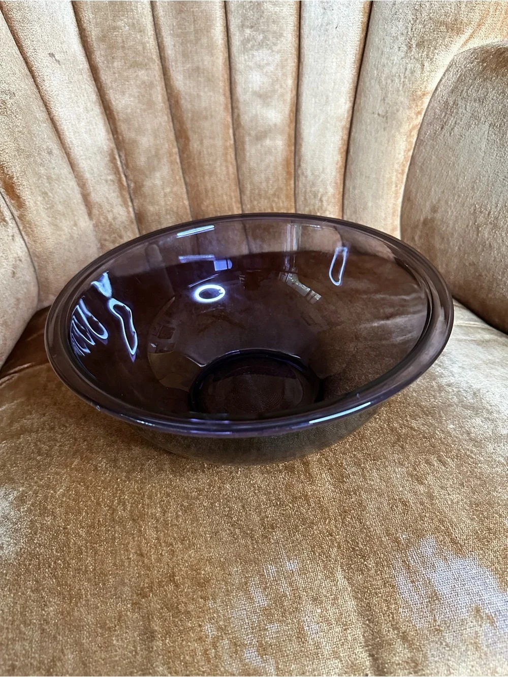 Pyrex 325 Cranberry Amethyst Glass Mixing Bowl 2.5 L Vintage 80s
